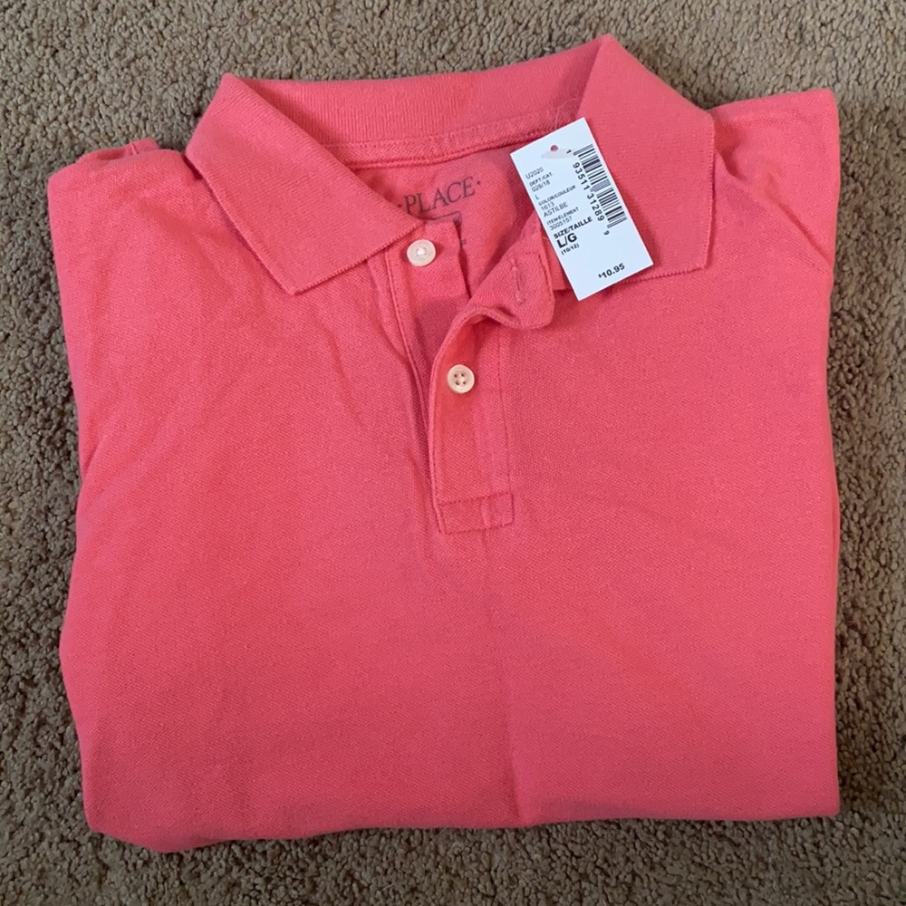Nice boys peach polo shirt size 10-12